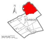 Map of Kidder Township, Carbon County, Pennsylvania Highlighted